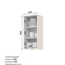 Ver imagem 4 de Armário Aéreo 1 Porta 40cm 100% MDF Aurora