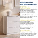 Ver imagem 7 de Cômoda Planejada 3 Gavetas 109cm Hera CabeCasa MadeiraOriginals Off White/Cream
