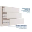 Ver imagem 5 de Cômoda Planejada 3 Gavetas 109cm Hera CabeCasa MadeiraOriginals Off White/Cream