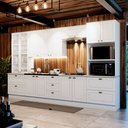 Ver imagem 1 de Cozinha Completa 6 Peças 100% MDF com Torre Quente 02 Fornos Cristaleira Branco HP/Calcare Americana