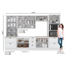 Ver imagem 4 de Cozinha Completa 6 Peças 100% MDF com Torre Quente 02 Fornos Cristaleira Branco HP/Calcare Americana