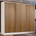 Ver imagem 1 de Guarda Roupa Casal 100% Mdf Madesa Zurique 3 Portas de Correr - Branco/rustic