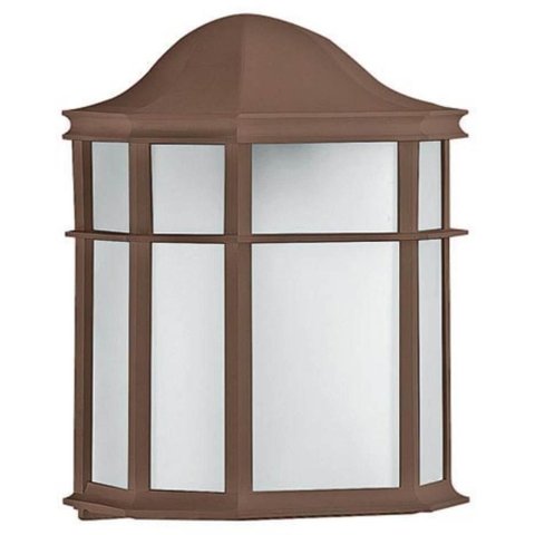 Arandela Luminária de Parede Externa Colonial Marrom 19x25cm Lente Fosca de Ville Dital
