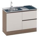 Ver imagem 5 de Balcão 1 Porta 3 Gavetas 120cm Flex sem Tampo para Pia Etna