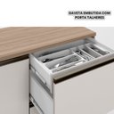 Ver imagem 7 de Balcão 1 Porta 3 Gavetas 120cm Flex sem Tampo para Pia Etna Laranja/Carvalho Oak/Off White