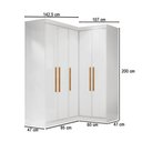 Ver imagem 4 de Guarda-roupa Infantil Modulado Toi 5 Portas Branco - Pnr Móveis