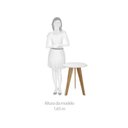 Ver imagem 4 de Mesinha Lateral Retrô Peroba Branco com Amêndoa em 100% MDF