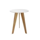 Ver imagem 2 de Mesinha Lateral Retrô Peroba Branco com Amêndoa em 100% MDF