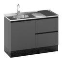 Ver imagem 6 de Balcão 1 Porta 3 Gavetas 120cm Flex sem Tampo para Pia deslocada Etna