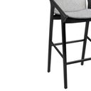 Ver imagem 5 de Banqueta Madeira Maciça com Braço Perry 49cm | Linho Cinza Claro - Sallar Home