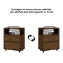 Ver imagem 4 de Mesa de Cabeceira Lacy 2 Gavetas Castanho - Móveis Henn