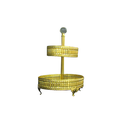 Ver imagem 3 de Bandeja e Doceira Turca Oval de 2 andares em Metal Dourado Eventos Festa Mesa de Centro - 30x28x20cm