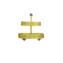 Ver imagem 2 de Bandeja e Doceira Turca Oval de 2 andares em Metal Dourado Eventos Festa Mesa de Centro - 30x28x20cm