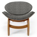 Ver imagem 3 de Kit 4 Poltronas Decorativa Orgânica Sala Living Kadosh L02 Linho Mescla Chumbo - Lyam Decor