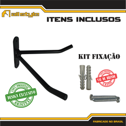 Lixeira Muro ou Grade Haste Dupla ALL STYLE - 5