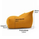 Ver imagem 6 de Puff Viva Sensorial Ergonômico Extrema Maciez Enchimento Pérolas 3mm Pufe Laranja