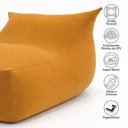Ver imagem 5 de Puff Viva Sensorial Ergonômico Extrema Maciez Enchimento Pérolas 3mm Pufe Laranja