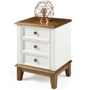 Ver imagem 1 de Mesa de Cabeceira Filipa 3 Gavetas Cor Branco 42cm - 64398