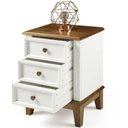 Ver imagem 2 de Mesa de Cabeceira Filipa 3 Gavetas Cor Branco 42cm - 64398