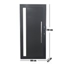 Ver imagem 5 de Porta Pivotante de Alumínio 210 x 100cm com Visor e Fechadura Digital Linha 30  Abertura Direita