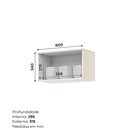 Ver imagem 4 de Armário Aéreo 1 Porta Basculante 60cm 100% MDF Aurora