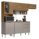 Ver imagem 6 de Kit para Cozinha Compacta Ambiente Alba com Balcão Amêndola Nude Prime Tx - Demóbile