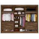 Ver imagem 4 de Guarda Roupa 6 Portas 2 Ripadas Potente 100% Mdf Braúna