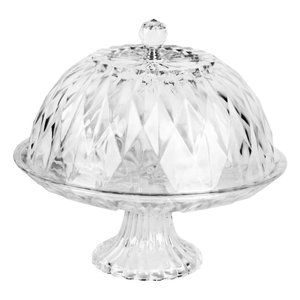 Porta Bolo Sutil de Vidro com Pé 25cm - Hauskraft