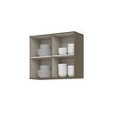 Ver imagem 4 de Armário Aéreo 2 Portas Vidro 80cm 100% MDF Aurora