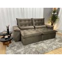 Ver imagem 1 de Sofá Retrátil Reclinável 2,30 M Marrom 500 Tijuca Plus