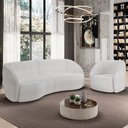Ver imagem 2 de Kit Sofá 4 Lugares Eron 318cm com Poltrona Giratória Angelina M03 Bouclê Branco - Lyam Decor