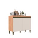Ver imagem 4 de Balcão para Cozinha 2 Portas 120cm com Tampo Cecília Marrom/Freijó/Off White