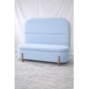 Ver imagem 1 de Kit Atenas Cabeceira de Cama Box Orgânica e Recamier Calçadeira Baú Queen 160 Cm Suede Azul Bebê Eli