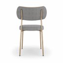 Ver imagem 7 de Kit 8 Cadeiras Sala de Jantar Lisa Pés Champanhe Linho/PU Cinza/Caramelo m² - Monari Design