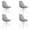 Kit 4 Cadeiras Charles Eames Cristal Eiffel Designer  - 1