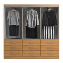 Ver imagem 3 de Guarda-roupa Casal Bergamo 6 Portas 9 Gavetas - Cinnamomo Cinnamomo