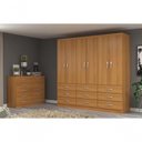 Ver imagem 1 de Guarda-roupa Casal Bergamo 6 Portas 9 Gavetas - Cinnamomo Cinnamomo