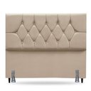 Ver imagem 1 de Cabeceira para Cama Box King 195 Cm Manuela com Frame Suede Bege