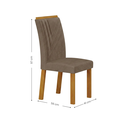 Ver imagem 4 de Conjunto Mesa de Jantar 4 Cadeiras Estofadas Veludo 120cm Miami MDF/MDP Marrom Yescasa Bege/Off White/Freijó