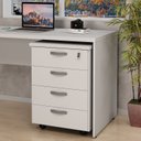 Ver imagem 1 de Gaveteiro Volante Para Escritório Com 4 Gavetas
