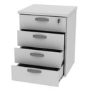 Ver imagem 4 de Gaveteiro Volante Para Escritório Com 4 Gavetas