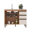 Ver imagem 2 de Balcão Para Cozinha 3 Gavetas 2 Portas 120cm Cecília