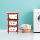 Ver imagem 2 de Organizador 3 Cestos Vermelho Cestos Brancos Organizer