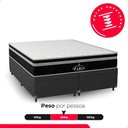 Ver imagem 7 de Cama Box Baú Queen Bipartido Preto + Colchão Paris Preto Couro Preto/preto