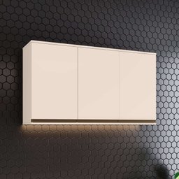 Armário Aéreo 3 Portas 120cm 100% MDF Aurora - 1