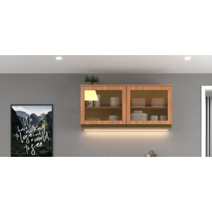 Armário Para Cozinha Aéreo Porta de Vidro 120cm Cecília