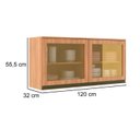 Ver imagem 5 de Armário Para Cozinha Aéreo Porta de Vidro 120cm Cecília