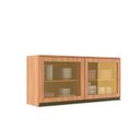 Ver imagem 4 de Armário para Cozinha Aéreo Porta de Vidro 120cm Cecília Marrom/Freijó/Off White