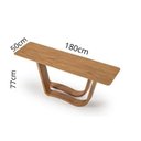 Ver imagem 5 de Aparador Wave em Madeira de Eucalipto Nobre e Tampo Mdf Lâmina Cinamomo 180cm Champagne