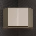 Ver imagem 2 de Armário Aéreo Canto Oblíquo 2 Portas 100% MDF Aurora